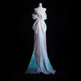 French Light Luxury Heavy Industry Evening Dress Shoulder High-End Squint Fishtail Welcome To Go Out Light Wedding Dress Dress Dress HZ0517