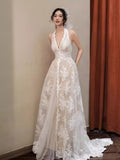 Bride Wedding Morning Robe Dinner Birthday Party Mori Fairy Lace Light Wedding Dress HZ0517