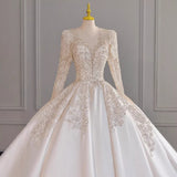 Sing Noodle Wedding Dress 2026 New Bridal Main Wedding Dress Long Sleeve Small Man French Heavy Industry Main Wedding Dress HZ0517