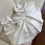 Small Design Bow Sling French Evening Dress Short Small Man Can Wear Dress High-End Short Skirt HZ0517