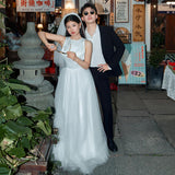 French-Style Fasting Small Small Small Wedding Dress Sen Family Travel Simple Niche Temperament White Certificate Registration Engagement Dress HZ0517