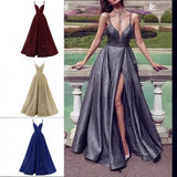 International Station Ebay Banquet Evening Dress V-Neck Sling 2026 Long Sling Party Bridesmaid Dress Girl HZ0517