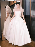 Light Wedding Dress Super Fairyen Tying Bridal Wedding Wedding Yarn Beauty Certificate Registration Small White Dress Woman HZ0517