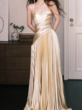 Light Luxury Bra-Sined Dress Morning Pat Dress 2026 New Golden New Chinese Bride Wedding Welcome Dress HZ0517