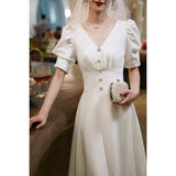 White Small Dress Can Usually Wear French Dress Dress Daily Graduation Dress Formal Occasion Evening Dress HZ0517