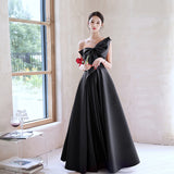 Black Evening Dress 2026 New Summer Ding Noodle Dress Female Breasts Long Company Graduation Dress HZ0517