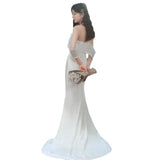 White Evening Dress Fishtail Light Wedding Dress 2026 New Winter Light Luxury Lady Dress Bride Toast Dress HZ0517
