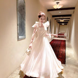Fairy French Fascery Evening Dress With Dress Female Student Art Show Host Adult Ceremony Sexy Thin HZ0517