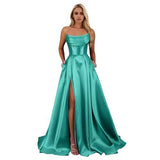 Evening Dress Dress Woman 2026 New Breast-Thmear Sexy Open-Fork Banquet Temperament Long Dress Host Birthday Dress HZ0517