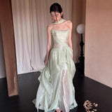 French Bra-Tendered And Light Wedding Dress Bride Morning Dress Female Travel Shot Sen Series Super Fairy White Evening Dress Wedding Welcome Go Out Yarn HZ0517