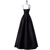 Black Suspension Banquet Evening Dress 2026 New French Light Luxury Ding Noodle Dress Everyday Dress HZ0517