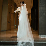 Korean-Style Light Wedding Dress Super Xiansen Simple Denine Bride Welcome Out Of The Yarn Slimming Fish Tail Waist Dress HZ0517