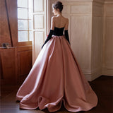 Pink Evening Dress 2026 New French-Flavic Engagement Banquet Hosts Birthday Dress Graduation Dress HZ0517
