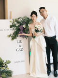 A Toasting Dress Bride Engagement Wearing A Wedding Dress Light Luxury Small High-End White Light Wedding Dress With Thoracic Dress HZ0517
