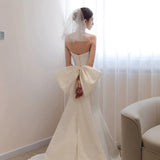 French Linden Tecta Twilight Wedding Dress 2026 New Bridal Faucinian Yarn Fishtail Dress Dress Dress HZ0517