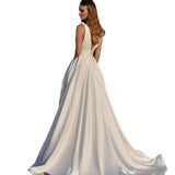 Banquet Ebay Evening Dress 2026 Spring New Sexy Thin Sleeveless Light Wedding Dress HZ0517