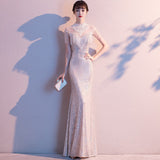 Banquet Evening Dress Dress Women 2026 New Temperament Selbs Aerronze Venue Queen's Annual Meeting Host Long Fishtail Dress HZ0517