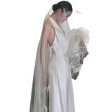 The Bride's Engagement Certificate Small White Dress French Temperament Simple Out Of The Pavilion Welcome To The Wine Dress Morning Robe Banquet Hanging Neck Dress HZ0517
