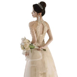 Champagne Hanging Neck Dress 2026 New Adult Birthday Banquet Light Luxury Small High-End Art Canopy Skirt HZ0517