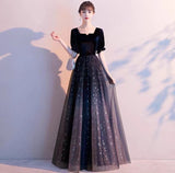 Evening Dress Women 2026 New Starry Temperament Fairy Banquet Dress Grand Choir Host Performance Suit HZ0517