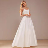 2026 Solid-Color Bridesmaids Slings Long Thin Shoulder-Sleeker Fashion Bridesmaids Evening Dress HZ0517