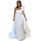 Wedding Dress 2026 Spring New One-Shoulder Bride Wedding Fish Tail Squine Main Wedding Dress HZ0517
