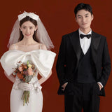 Saffron Light Wedding Dress Bride Small Drag Tail Simple White Fairy Yarn Temperament Repair Fishtail Sling Evening Dress HZ0517