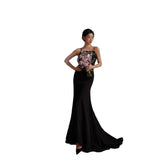 Black Studio Theme Korean Style Wedding Dress Sling Small Tail Zipper Simple Fashion Dress Hepburn HZ0517