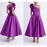 Purple Evening Dress High-Level Temperament Host Art Test Vocal Performance Dress Fluffy Skirt Adult Dress HZ0517