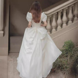 French Light Wedding Dress 2026 Spring New Temperament White Simple Fairy Travel Wedding Dress HZ0517
