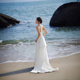 Shadow Floor Couple Wedding Dress 2026 Spring New Travel Scene Mori Sea View Dens, Hanging Small Tail Light Wedding Dress HZ0517