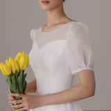French Light Wedding Dress 2026 New Densified Simple Sen White Certificate Registration Small Dress Dress Welcome Yarn HZ0517