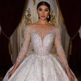 Bridal Wedding Dress Luxury Tailed Wedding Dress V-Neck Temperament High-End Bare Back Sexy Wedding Dress HZ0517