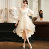 Banquet Evening Dress 2026 New Champagne Color Before The Long High-End Performance Show Fair Year Small Dress Dress HZ0517