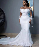 Fishtail Wedding Dress 2026 New Temperament White Waist-To-Shoulder Tail African Bride Wedding Dress To Go Out To Greet Skirt HZ0517