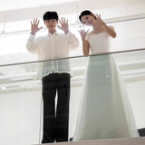 Sen Is Sweet Square Collared Wedding Dress Simple Engagement Dress Welcome Lawn Wedding Dress Master Wedding Certificate Small White Dress HZ0517
