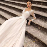 Perspective Light Wedding Dress 2026 New Bridal Simple Lace Sexy Slimming Small Tail Soft Yarn HZ0517