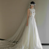 Sen System Super Fairy Light Wedding Dress Spring New French Retro Lace Tail Simple Atmosphere Welcome Slings HZ0517