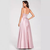 Evening Dress V-Neck Ball 2026 New Formal Long-Term Fascling Banquet Host Evening Dress With Pocket HZ0517
