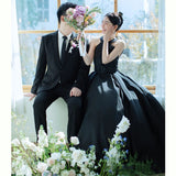 French High-End Light Wedding Dress 2026 New Temperament Dew Wedding Dress Hepburn Wind And Fasting Yarn HZ0517