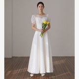 French Light Wedding Dress 2026 New Densified Simple Sen White Certificate Registration Small Dress Dress Welcome Yarn HZ0517
