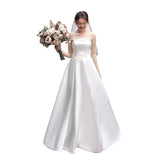 Brassed And Densate Light Wedding Dress 2026 New Bridal Wedding French Daily Can Wear Small Yarn Dress HZ0517