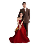 A Toast To The Bride's High-End Feel Breasted Engagement Dress Red Wedding Back Door To Thank The Banquet Evening Dress HZ0517