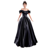 Black Word Shoulder High-End Vertebry Evening Dress Light Luxury Niche Annual Banquet Host Formal Occasion Dress Dress HZ0517
