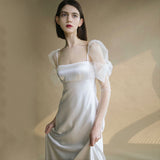 French Light Wedding Dress 2026 White Simple Super Fairy Dream Welcome Out Of The Yarn Temperament Tug-Taild And Sbutted Face Thin Dress HZ0517