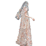 Morning Dress Female Bride French Fairy Hanging Neck Engagement Dress 2026 New Sweet High-End Light Luxury Flower Dress HZ0517