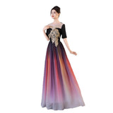 Grand Choir Performance Suit New High-End Temperament Famous Light Luxury Host Dress Long Dress Banquet Evening Dress HZ0517