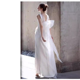 French Hepburn Light Luxury Wedding Bride Go Out Yarn Simple Temperament To Welcome The Famous Banquet Dinner HZ0517