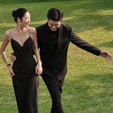 The New Studio Theme Black Slings Live On The Exterior Of The Couple Photo Dress Girl Style Wedding Photography Suit HZ0517