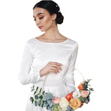 French Wedding Dress 2026 New Sensian Long-Sleeved Temperament Show Skinny Bridal White Vertevery Main Wedding Dress HZ0517
